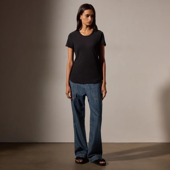 James Perse Sheer Slub Crew Neck Tee - Picture 6 of 13